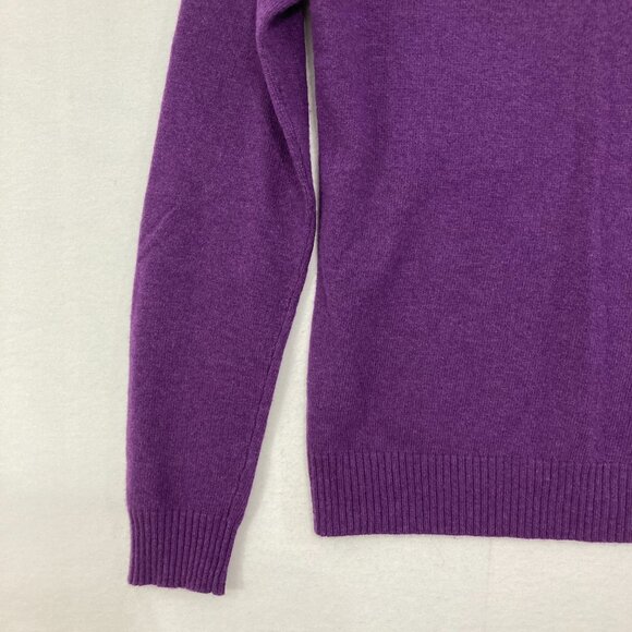 Vintage Ralph Lauren Medium Purple Wool Cashmere Blend V Neck Preppy Sweater - Picture 4 of 11